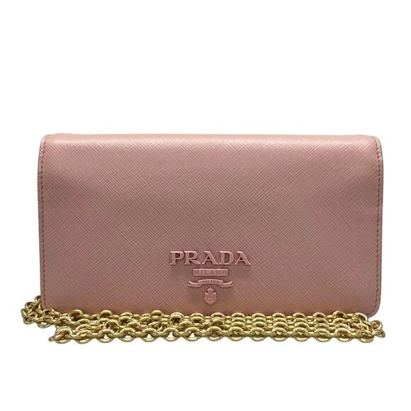 PRADA -Pink Saffiano Shine (leather) Other Style Wallet 795-072225 - Picture 1 of 13